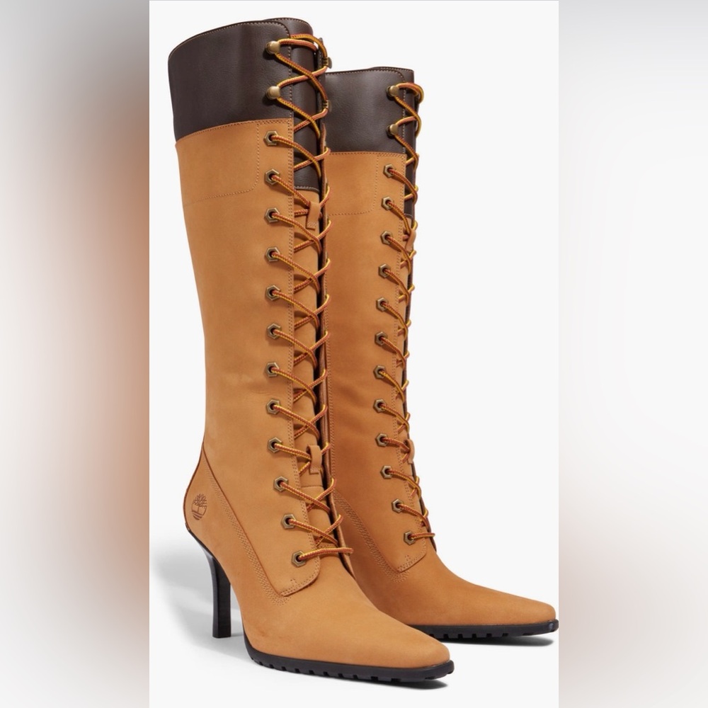 Timberland Veneda Carter Leather-Trimmed Nubuck Knee
Boots - Brown - Picture 5 of 16